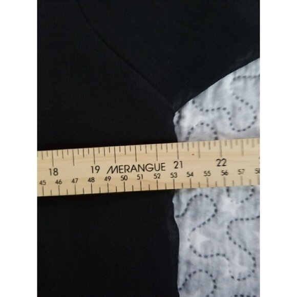 Shannon Passero Black Lagenlook Sheer Tunic Size XL - Picture 8 of 8
